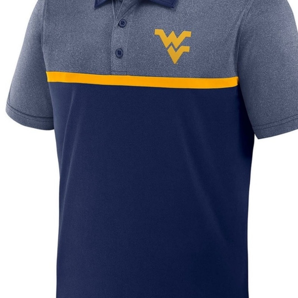 Men's Blue and Yellow Polo Shirt